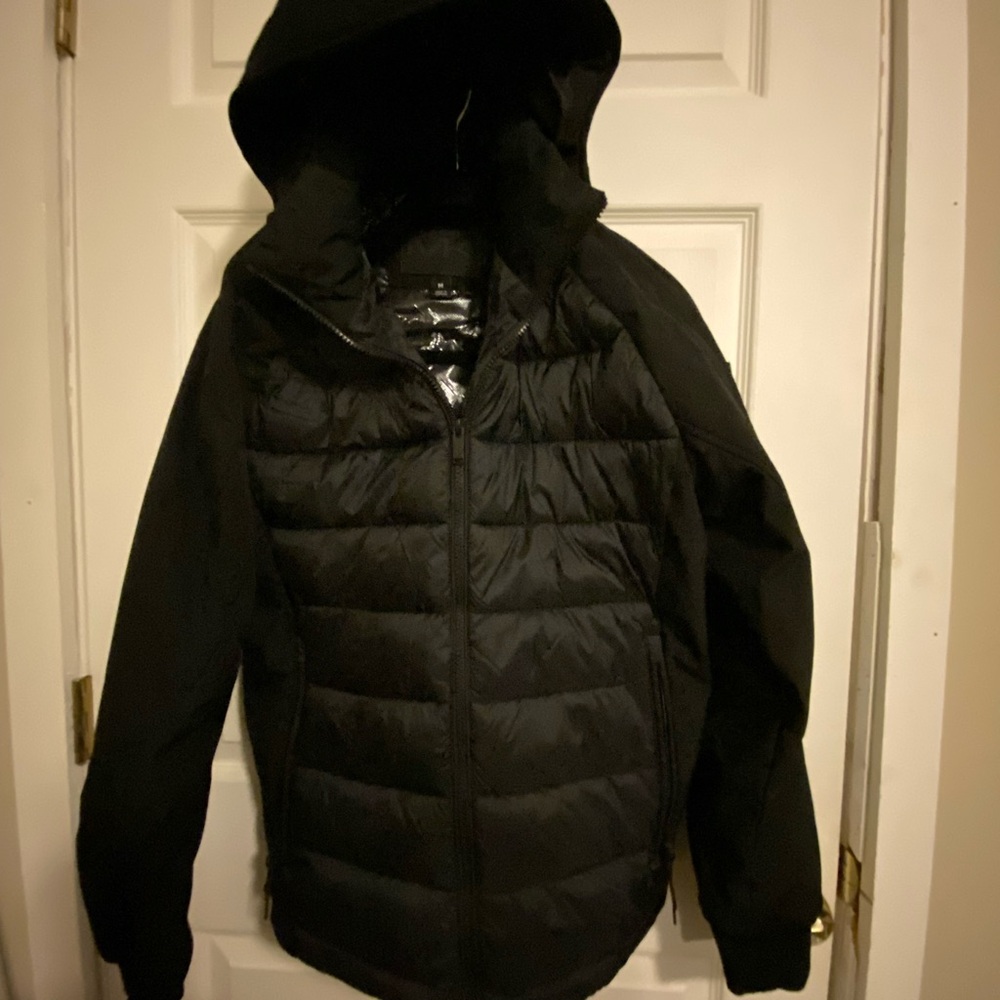 Men's Black Hooded Jacket